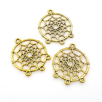 15PCS Circular Mesh Connector Charms,3 Colors Available-RS790