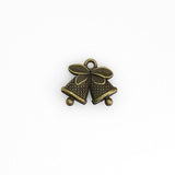 15PCS Bell Charms,Double Bells 2 Colors Available-RS255