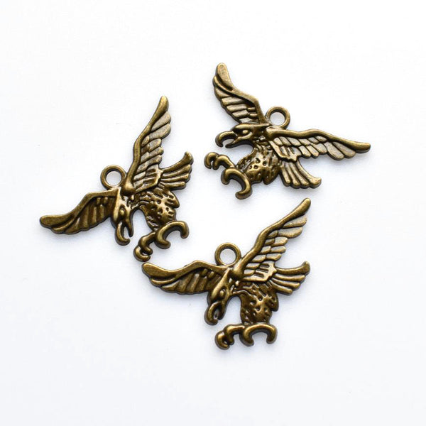 8PCS Eagle Charms,Antique Bronze Tone-RS543