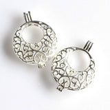 2PCS Moon Cage Pendants,Bright Silver-TS003