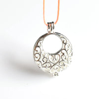 2PCS Moon Cage Pendants,Bright Silver-TS003