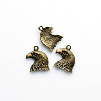 20PCS Detailed Eagle Head Charms,3 Colors Available-RS442