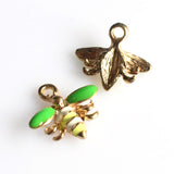 10PCS Enamel Honeybee Charms-RS875