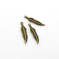 Wholesale! 50PCS Feather Charms,2 Colors Available-RS325