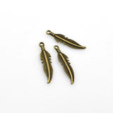 Wholesale! 50PCS Feather Charms,2 Colors Available-RS325