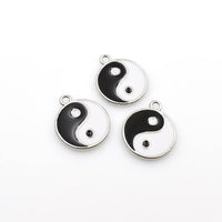 6PCS Enamel Tai Chi Charms Double Sided-RS1187