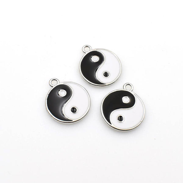 6PCS Enamel Tai Chi Charms Double Sided-RS1187