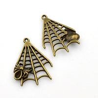 10PCS Spider Web Charms,2 Colors Availble-RS1387