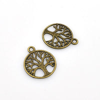 25PCS Round Tree Charms,5 Colors Available Double Sided-RS070