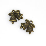 15PCS Bell Charms,Double Bells 2 Colors Available-RS255