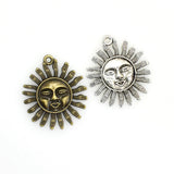 8PCS Sun Face Charms,2 Colors Available-RS500