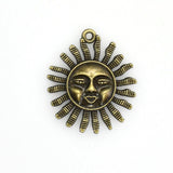 8PCS Sun Face Charms,2 Colors Available-RS500