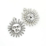 8PCS Sun Face Charms,2 Colors Available-RS500