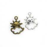 20PCS Cute Sun Charms,Cloud Pendants,2 Colors Available-RS171