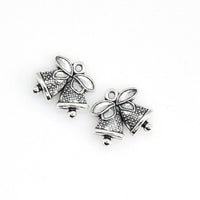 15PCS Bell Charms,Double Bells 2 Colors Available-RS255