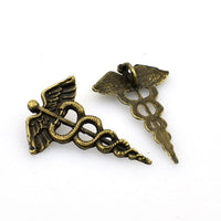 20PCS Double Snake Scepter Charms,2 Colors Available-RS362