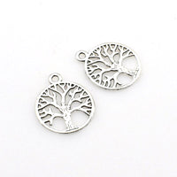 25PCS Round Tree Charms,5 Colors Available Double Sided-RS070