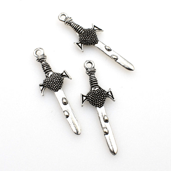 20PCS Sword Charms,Antique Silver Tone-RS969