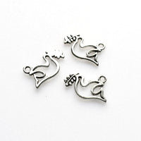 30PCS Peace Dove Charms,2 Colors Available-RS411