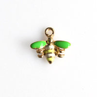 10PCS Enamel Honeybee Charms-RS875