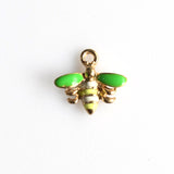 10PCS Enamel Honeybee Charms-RS875