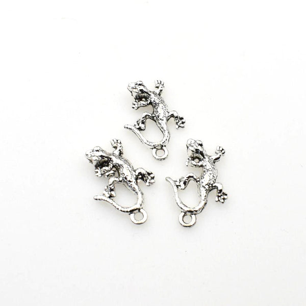 30PCS Gecko Charms,Antique Silver Tone-RS550