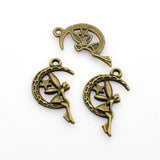 25PCS Moon Angel Charms,2 Colors Available-RS005