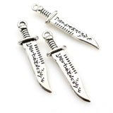 10PCS Sword Charms,Double Sided 2 Colors Available-RS917