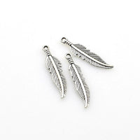 Wholesale! 50PCS Feather Charms,2 Colors Available-RS325