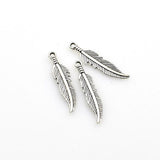 Wholesale! 50PCS Feather Charms,2 Colors Available-RS325