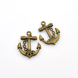 10PCS Anchor Charms,Antique Bronze Tone-RS140