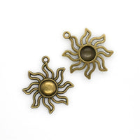 8PCS Big Sun Charms,2 Colors Available-RS499