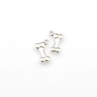 40PCS Dog Bone Charms,Antique Silver Tone-RS678