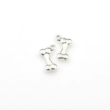 40PCS Dog Bone Charms,Antique Silver Tone-RS678