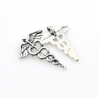 20PCS Double Snake Scepter Charms,2 Colors Available-RS362