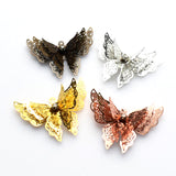 4PCS Butterfly Charms with a Diamond,Three Pairs of Wings 4 Colors Available-RS1097