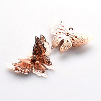 4PCS Butterfly Charms with a Diamond,Three Pairs of Wings 4 Colors Available-RS1097