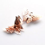 4PCS Butterfly Charms with a Diamond,Three Pairs of Wings 4 Colors Available-RS1097