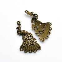 8PCS Peacock Charms,2 Colors Available-RS117