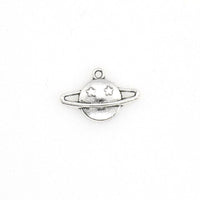 30PCS Saturn Charms,Face Pendants Antique Silver Tone-RS860