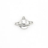 30PCS Saturn Charms,Face Pendants Antique Silver Tone-RS860