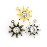 6PCS Sun Charms With A Diamond,3 Colors Available-RS1018