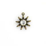 6PCS Sun Charms With A Diamond,3 Colors Available-RS1018