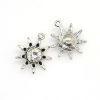 6PCS Sun Charms With A Diamond,3 Colors Available-RS1018