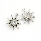 6PCS Sun Charms With A Diamond,3 Colors Available-RS1018