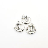 25PCS Anchor Charms,Antique Silver Tone-RS554