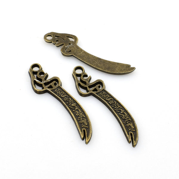 10PCS Knife Charms,Antique Bronze Tone-RS091