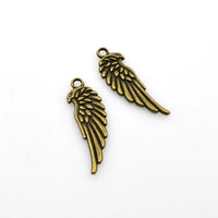 15PCS Detailed Wing Charms,2 Colors Available Double Sided-RS1008