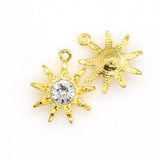 6PCS Sun Charms With A Diamond,3 Colors Available-RS1018