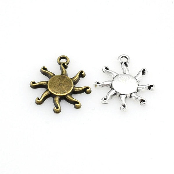 30PCS Sun Charms,2 Colors Available-RS501